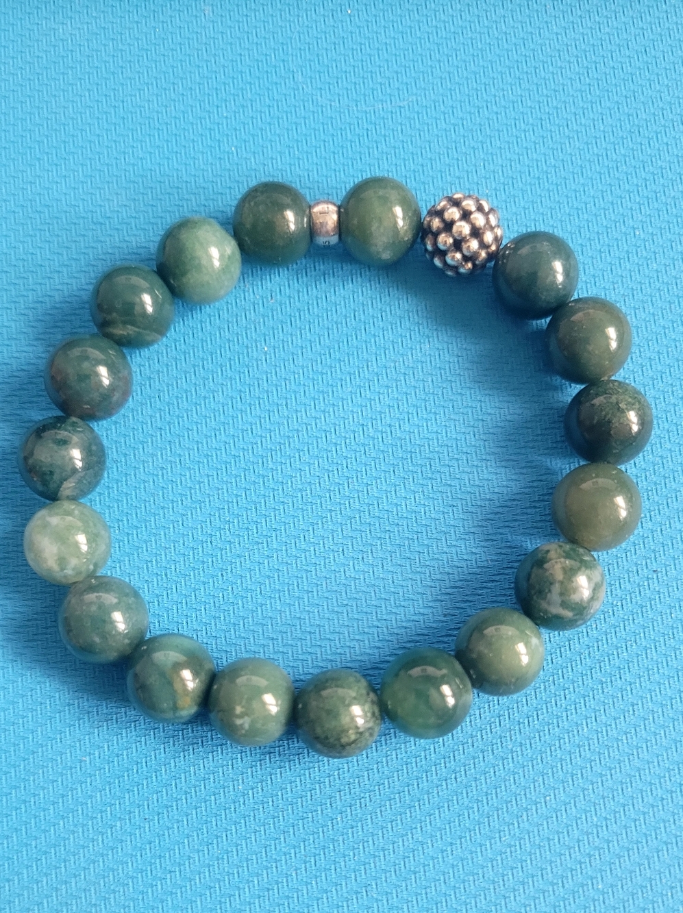 LAGOS Moss Agate Beaded Stretch Bracelet